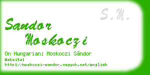 sandor moskoczi business card